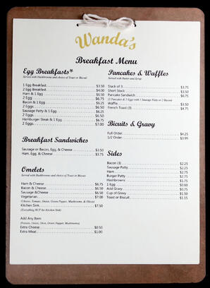Wanda&#39;s Menu Redesign