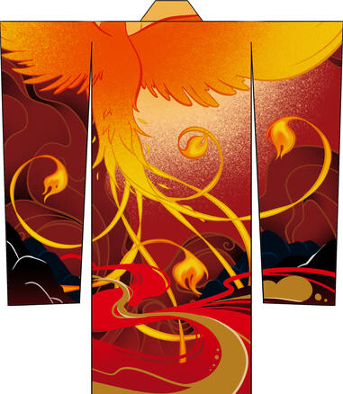 Naka-kon 2025 20th Anniversary Mascot Kimono Design - Back