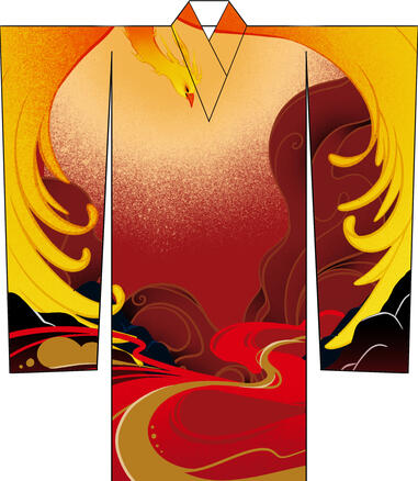 Naka-kon 2025 20th Anniversary Mascot Kimono Design - Front